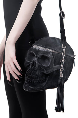 Killstar Ashen Slouch Bag Chain Black Distressed Gothic Punk