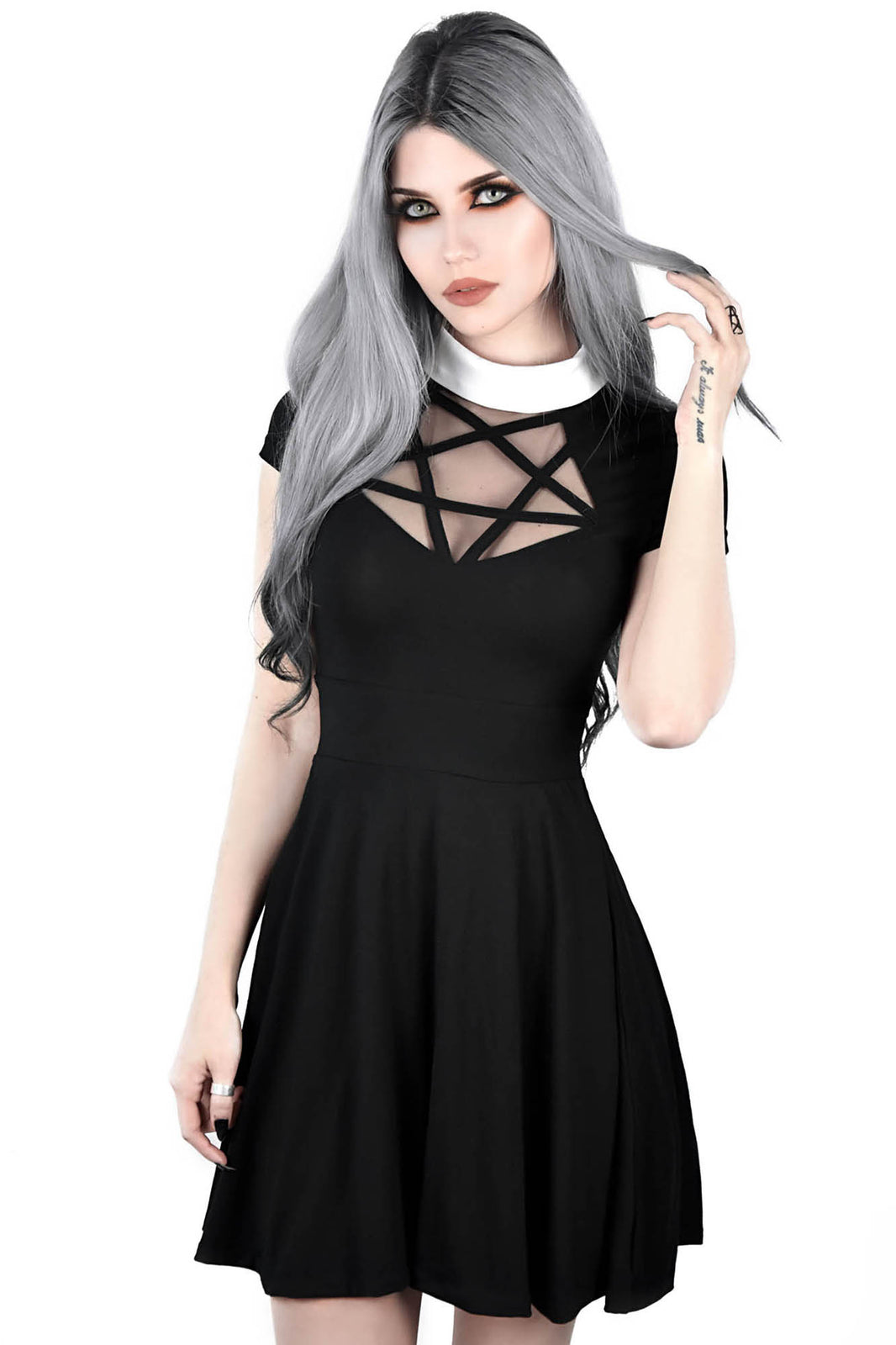 Collar Skater Dress Killstar