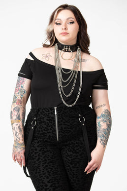 Snarl Maxi Skirt - Shop Now - us.KILLSTAR.com  Chokers, Black choker  necklace, Black choker