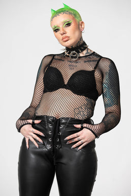 KILLSTAR WILDCHILD FISHNET TOP PLUS SIZE – Coexist Berlin