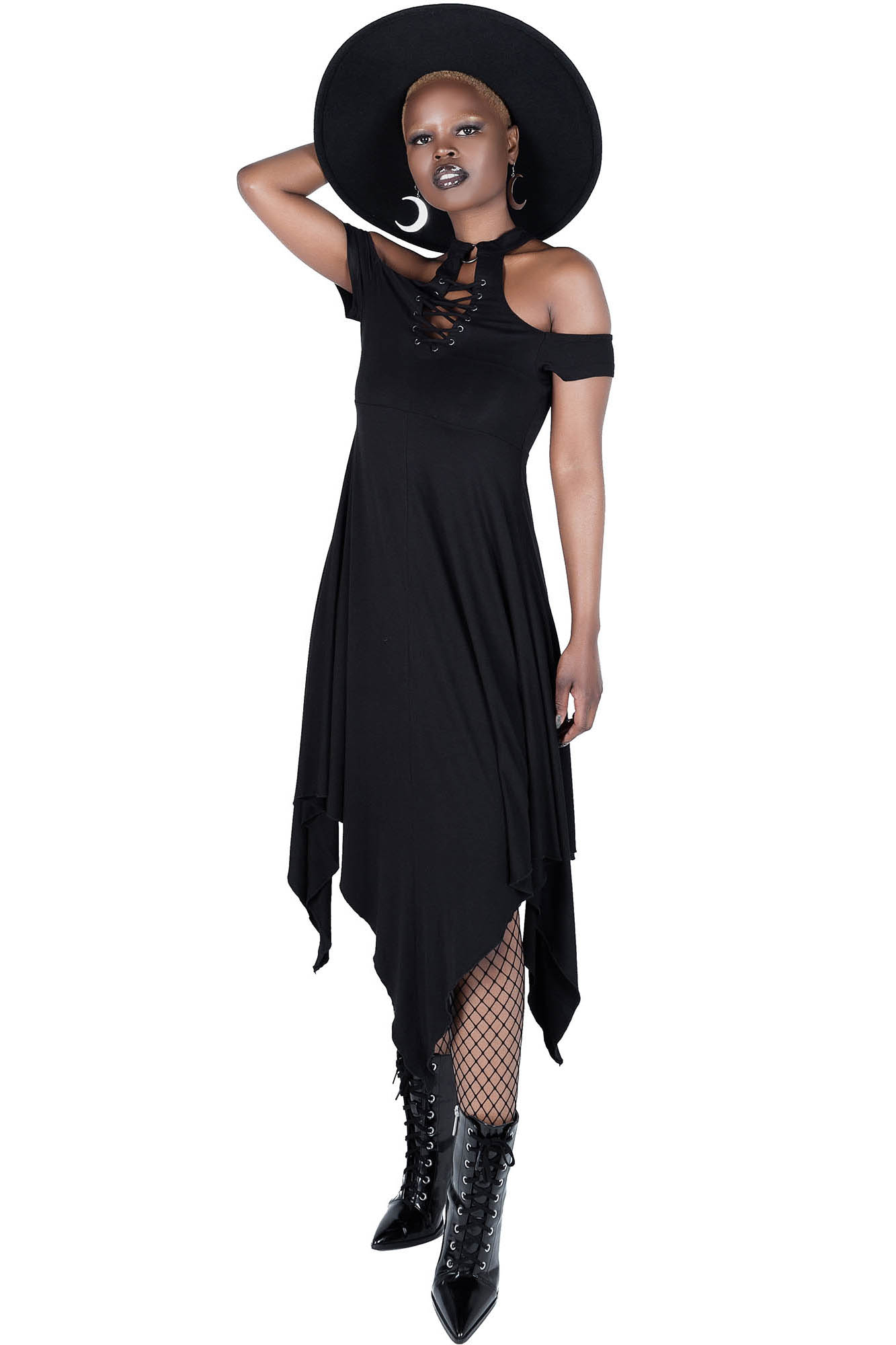 Dark Lady Hooded Dress