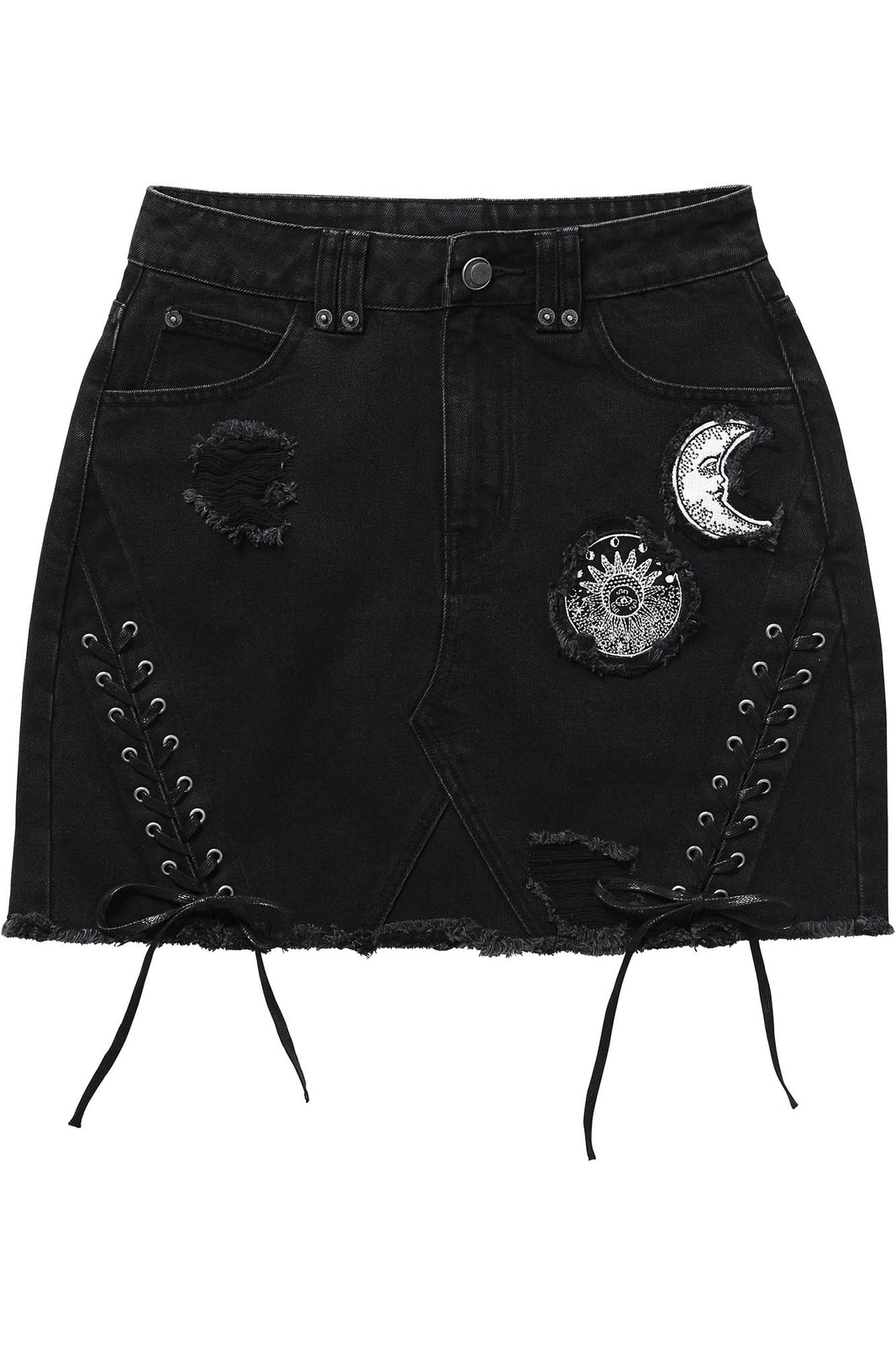 Phased Out Denim Skirt [B] | Killstar