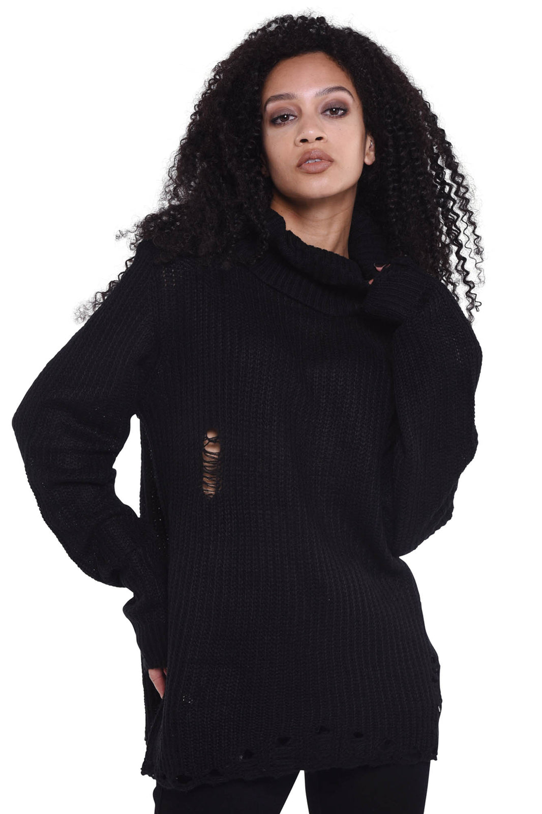 Seven Knit Sweater [BLACK] Killstar