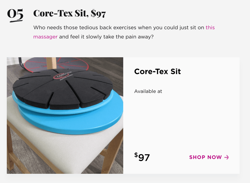 Core-Tex Sit Feature in Essence Magazine