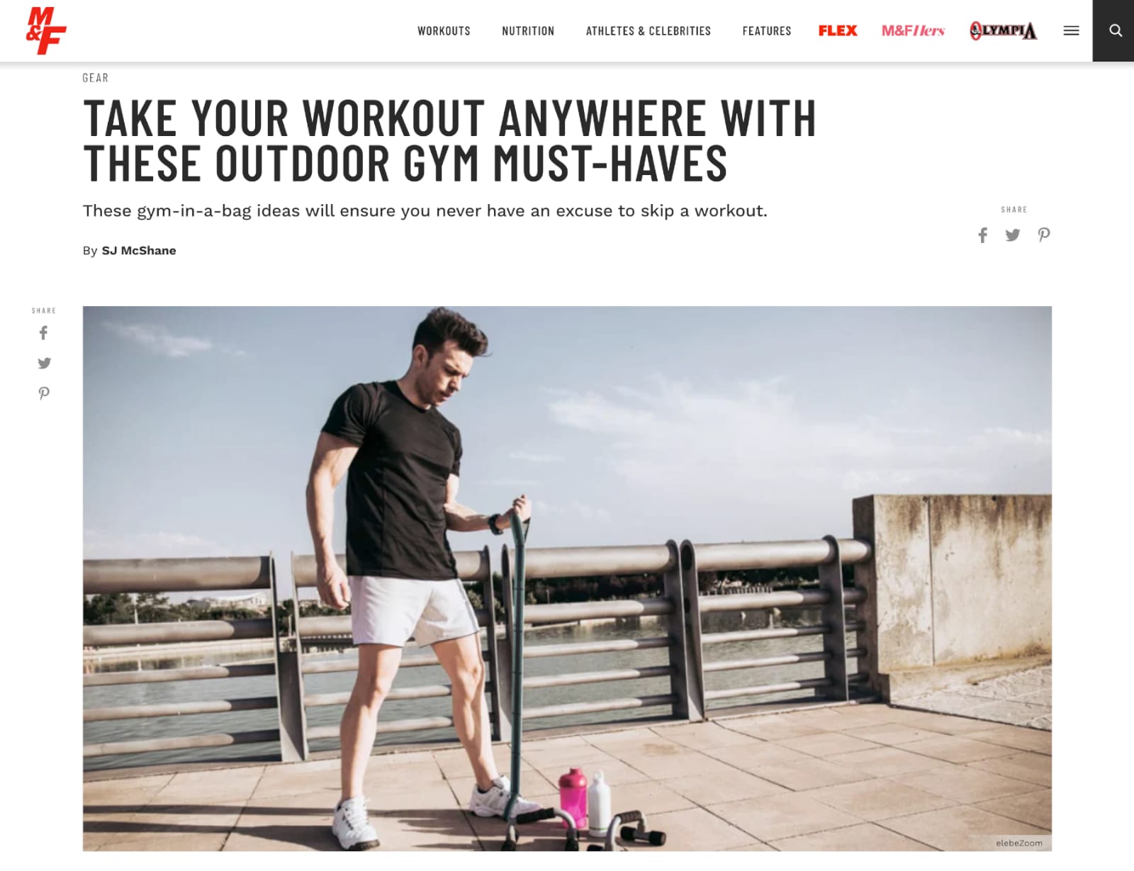 Muscle & Fitness Article: Take Your Workout Anywhere With These Outdoor Gym Must-Haves