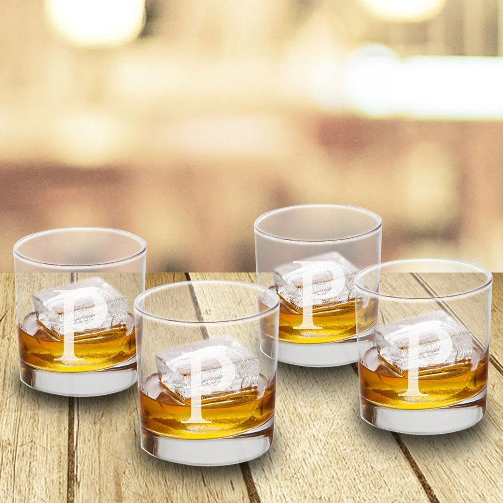 Personalized Lowball Whiskey Glasses Set Of 4