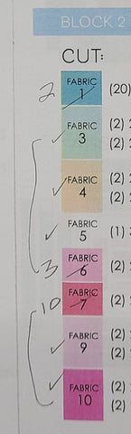 Block 2 Fabrics Traditional