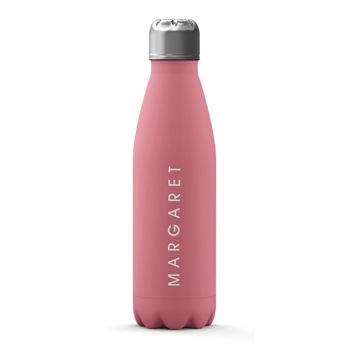 Initial Water Bottle - Pink, E