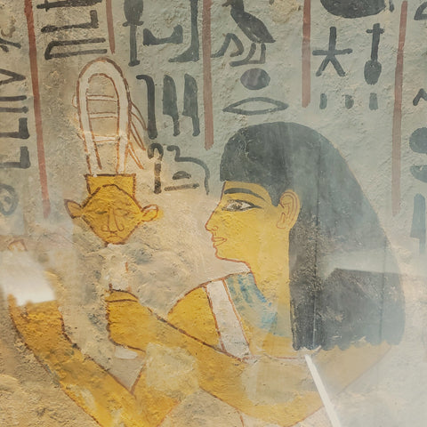 Woman holding a sistrum from the tomb of the sennefer