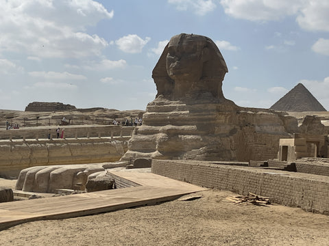 great sphinx at the pyramids of giza