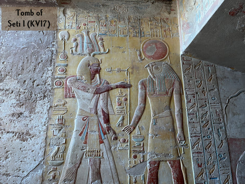 Outside the tomb of Seti I