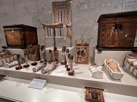 Ushapti's and other funerary objects on display