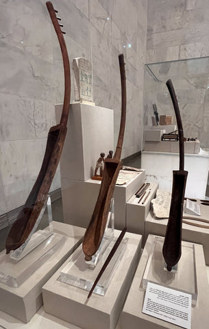 Ancient Egyptian harps from The National Museum of Egyptian Civilization