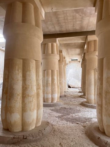 pillars inside from the Tomb of Ramose