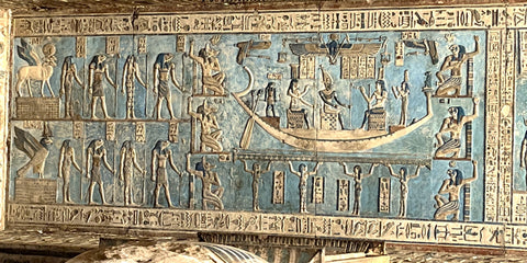 Osiris painting on the ceiling of the Dendera (Hathor) Temple