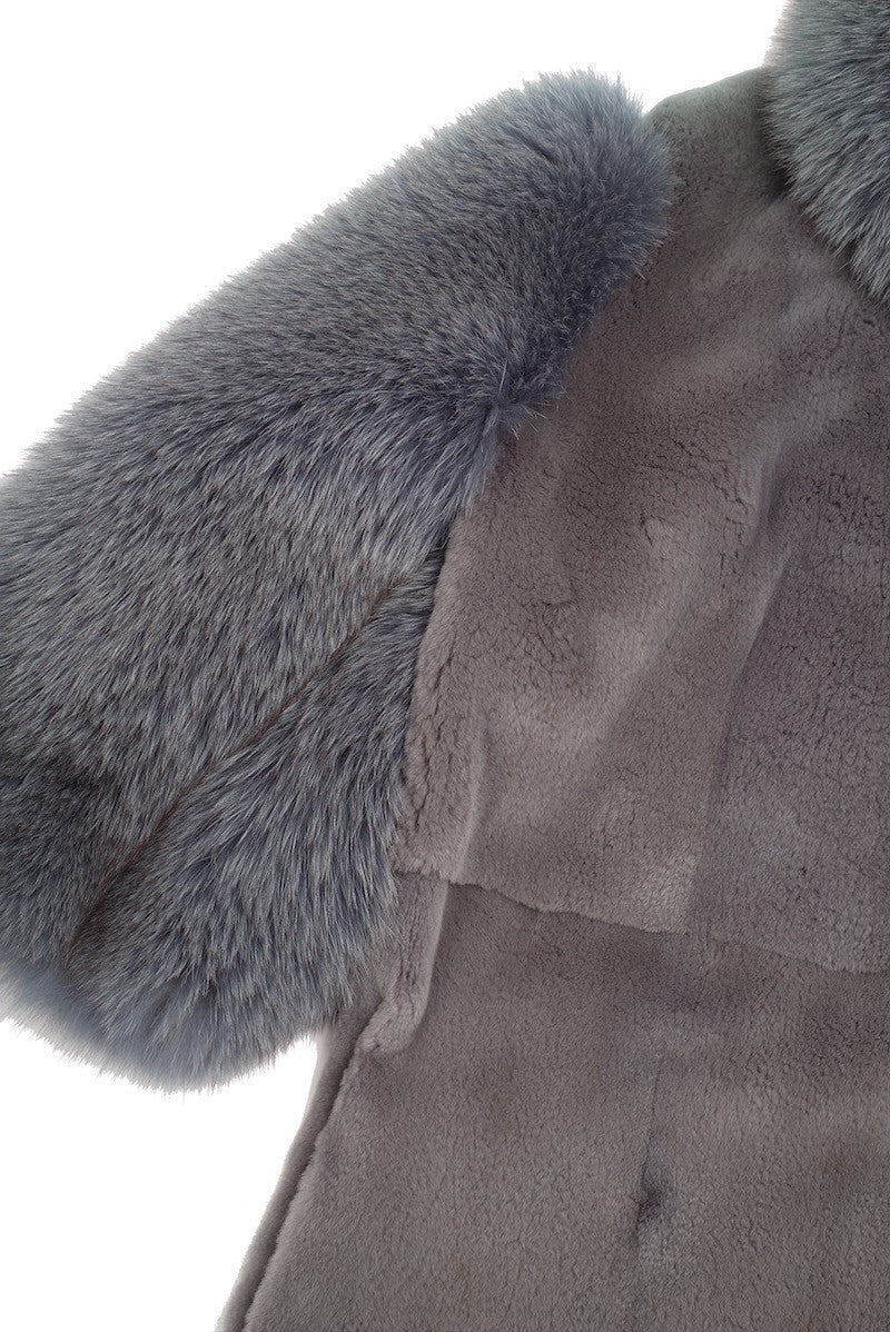 Grey Fox Fur Coat