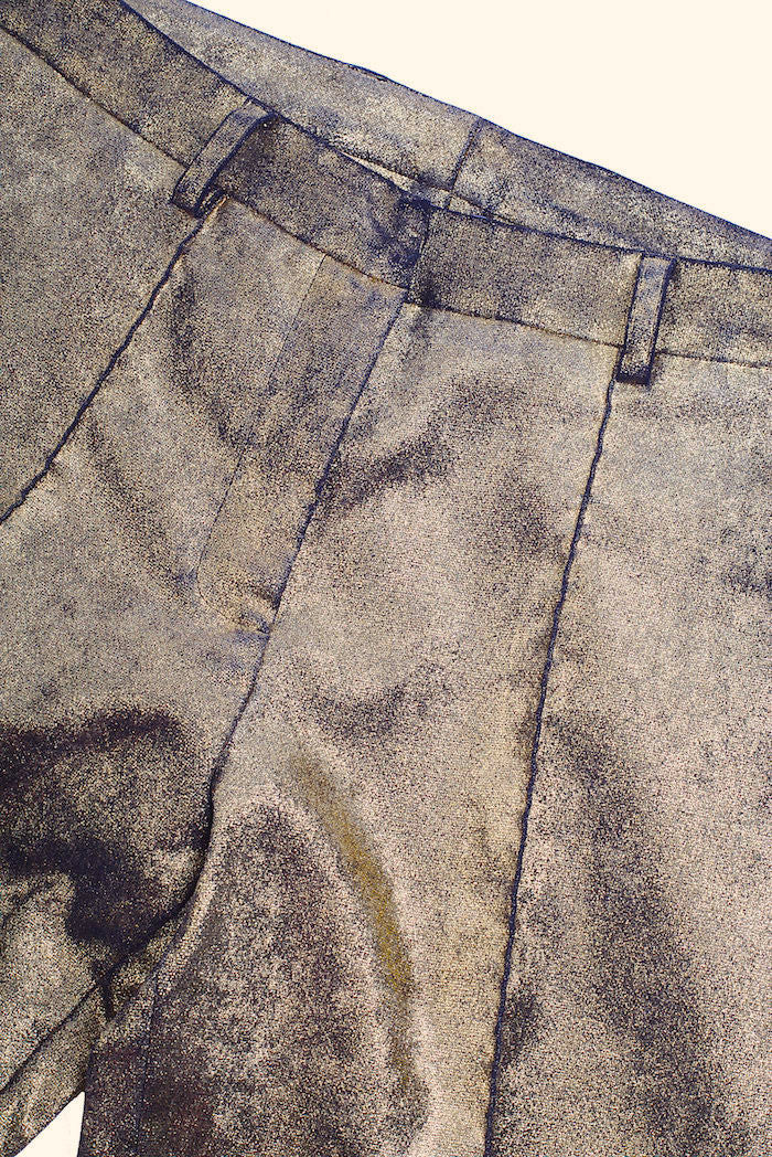 Laminated Velvet Trousers