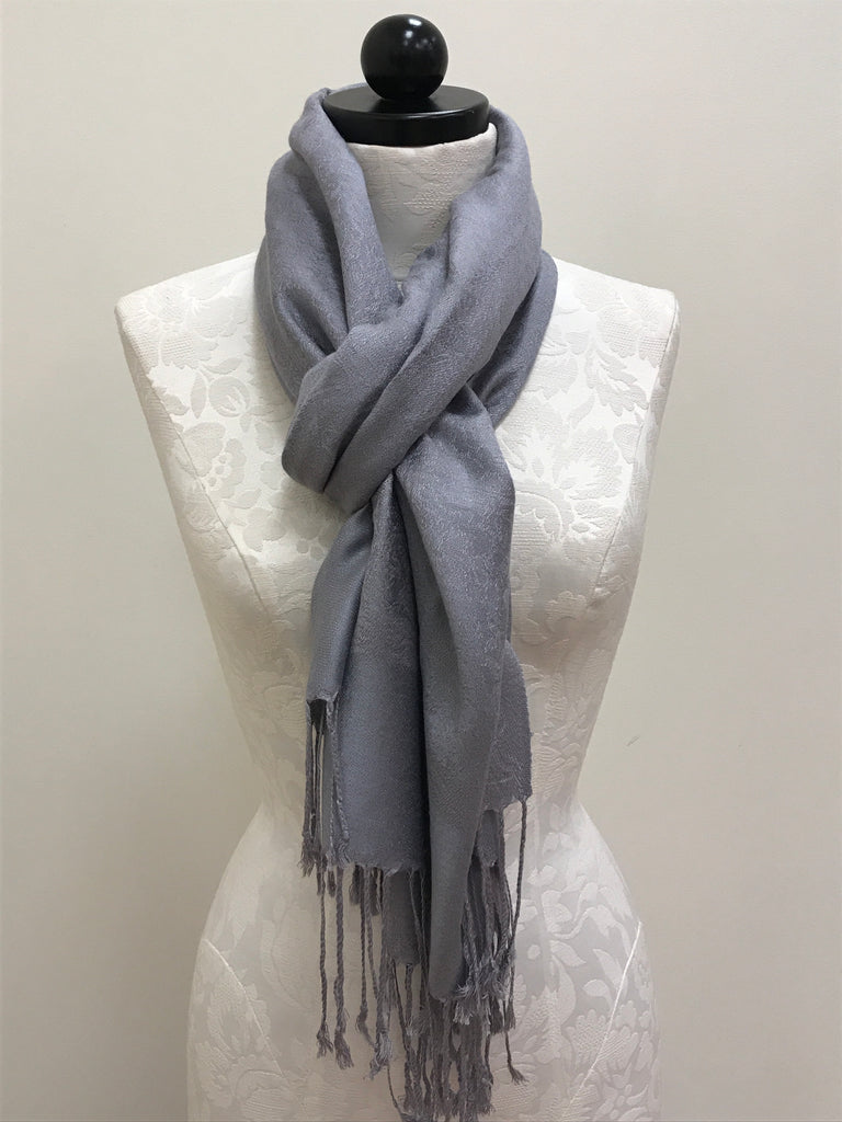 silver pashmina scarf