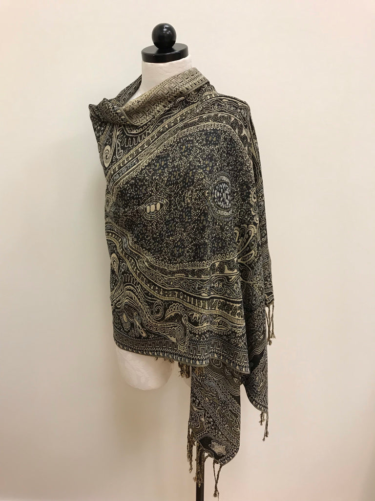 black pashmina shawl wrap