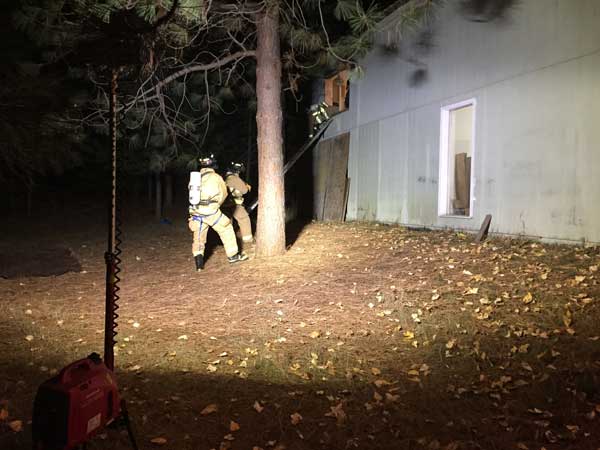 Lentry gen-light illuminates evening training of the local fire department