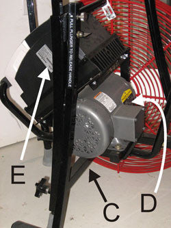 Ref C, D and E - electric fan serial numbers