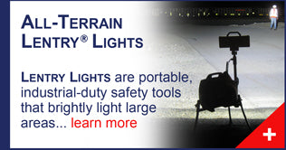 All-terrain Lentry Portable Scene Lighting Light Towers, made by Ventry Solutions.
