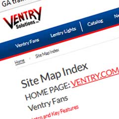 cockeyed screen shot of our site map