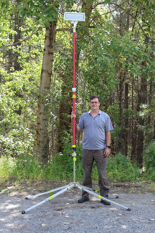 James standing next to the new single V-Spec LED Lentry Utility Light System.