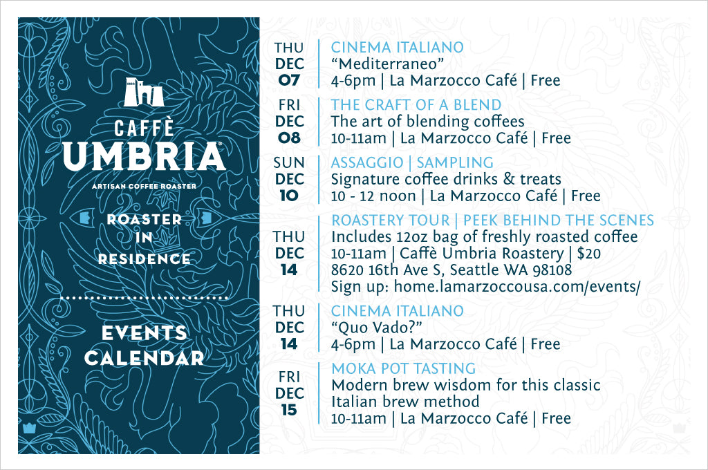 La Marzocco Roaster in Residence Events during December 2017