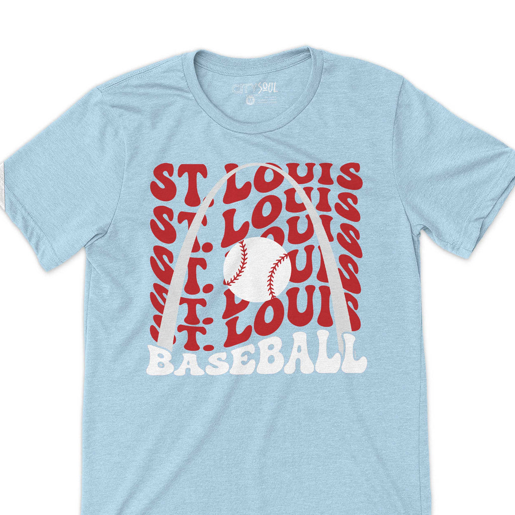 St. Louis Football Shirt Retro Stencil Font St. Louis -  Sweden