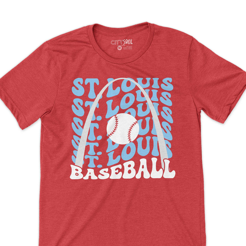 Retro wavy text St. Louis City Soccer T-Shirt