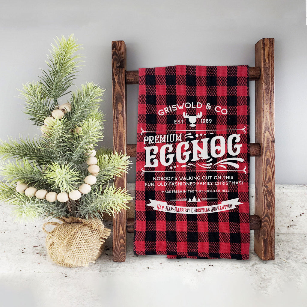 Black Red Buffalo Plaid Merry Christmas Kitchen Towels Dish Towels, Black/Red