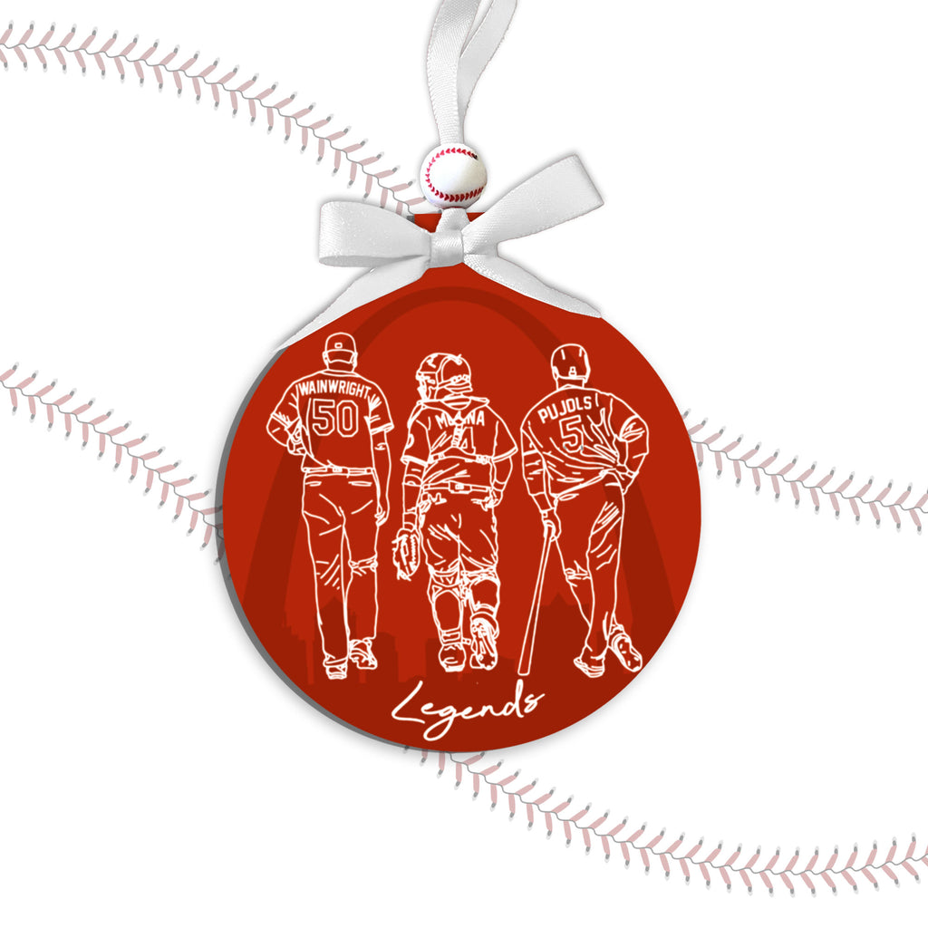 Custom Farewell Tour St. Louis Cardinals Memory Ornament Wainwright Pujols  Yadi Last Run Ornament