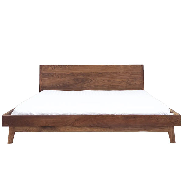 Redefine Your Space with The Bosco Walnut Mid Century Bed