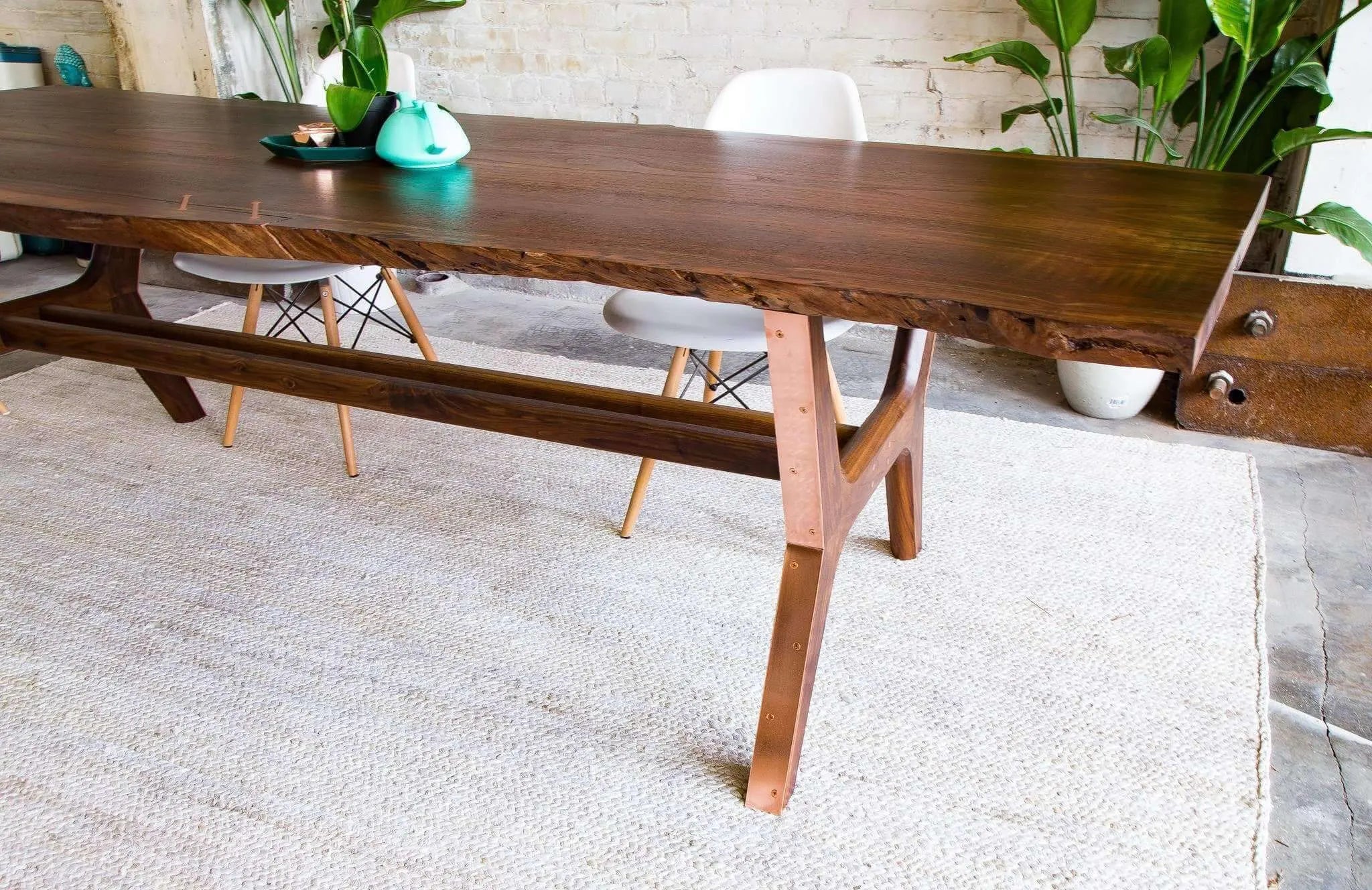 dining table copper legs