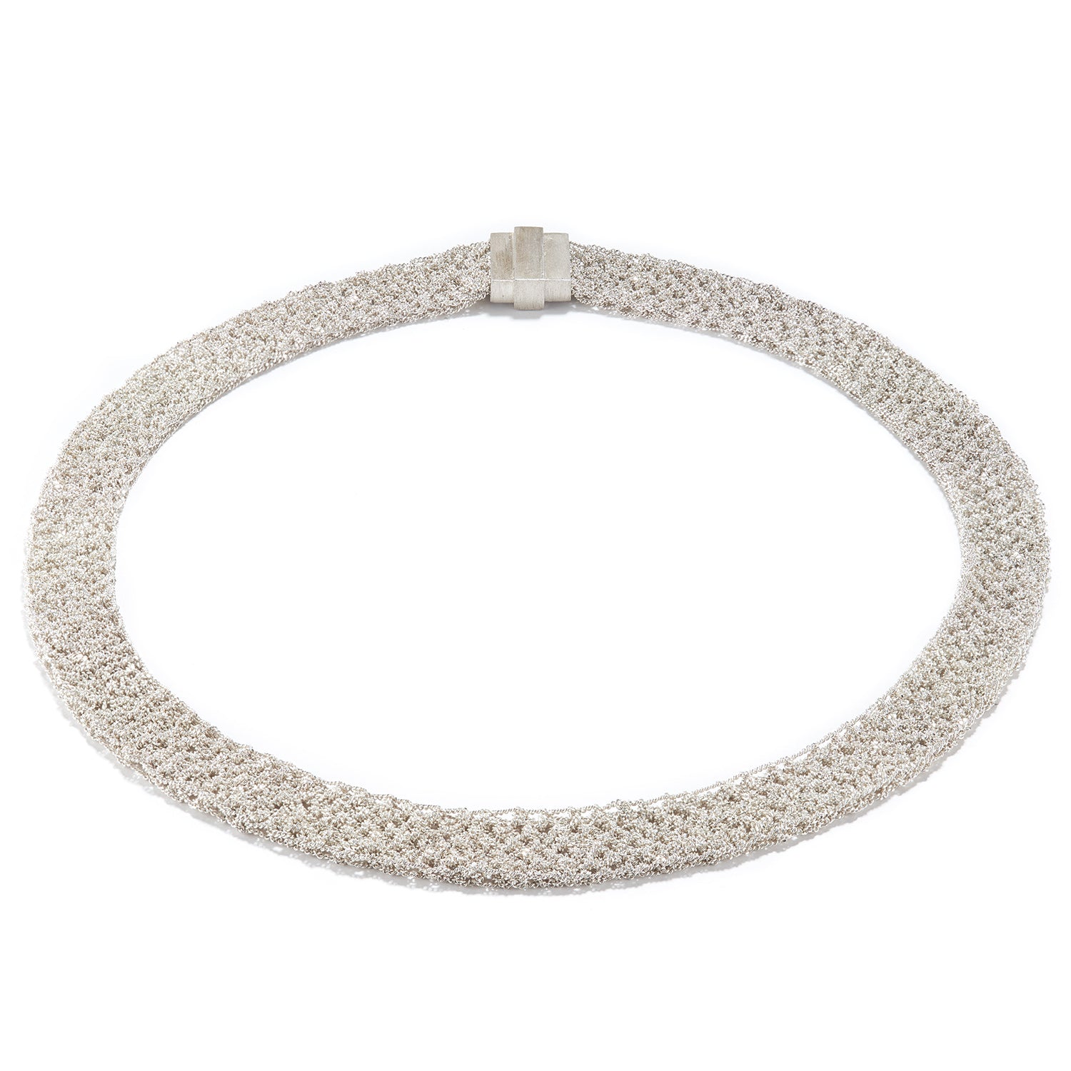 Knitted Silver Necklace by Ewa Jankowska | _insale Chain Ewa Jankowska ...