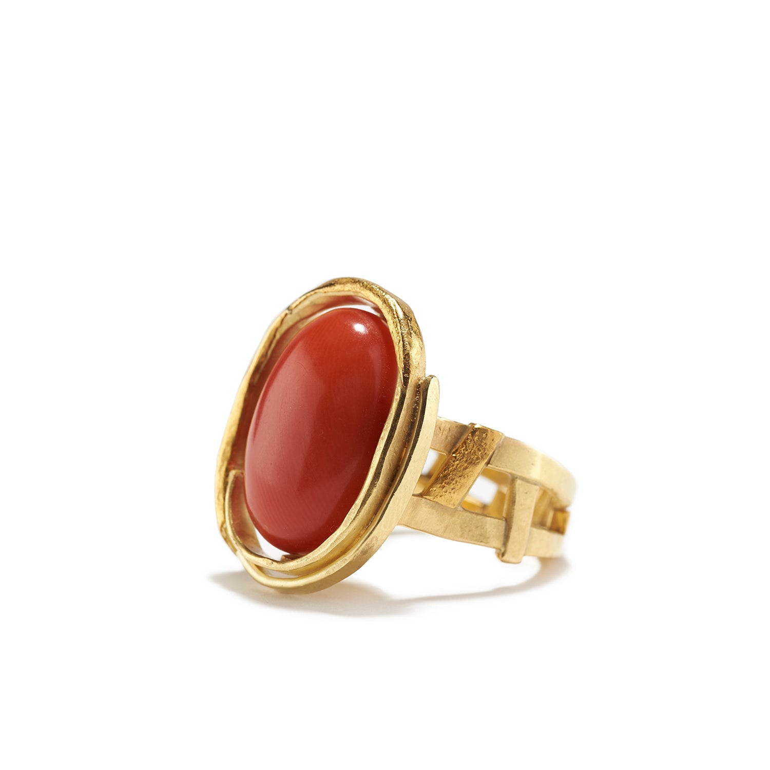 Red Coral Ring by Nancy Michel | _18K _22k _Contemporary Estate _insale ...
