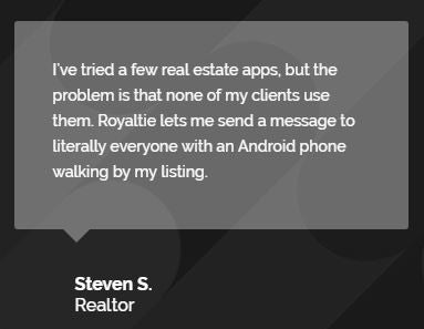 Royaltie-Testimonial-bluetooth-beacon-gem-marketing-realtor-real-estate