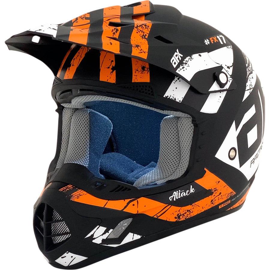 AFX FX-17 Attack Helmet - Matte Black/Orange