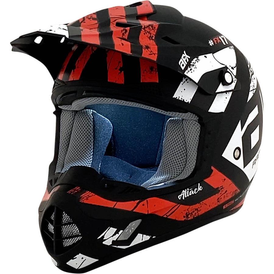 AFX FX-17Y Attack Helmet - Matte Black/Red