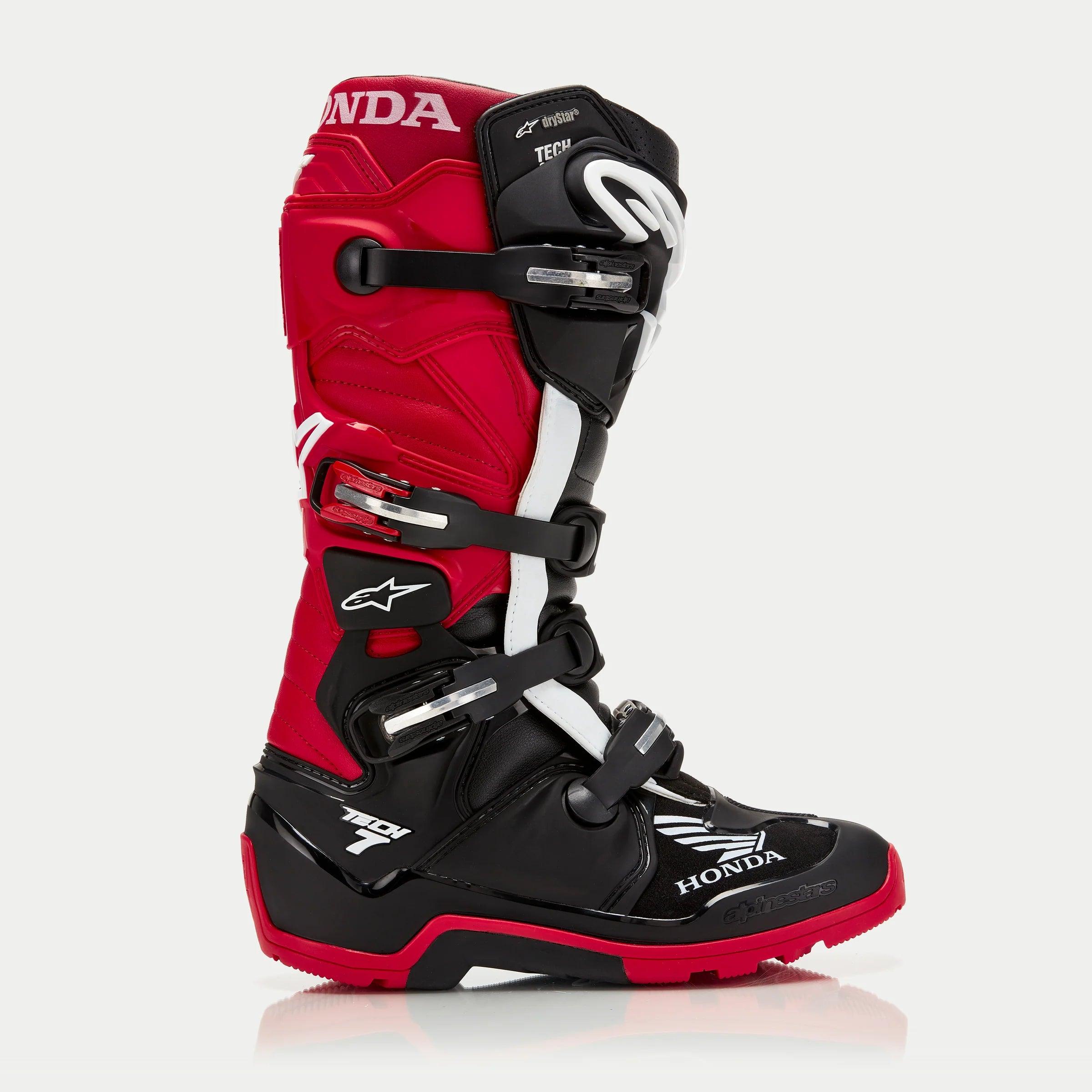 Alpinestars Honda Tech 7 Enduro Drystar Boots - Black/Bright Red