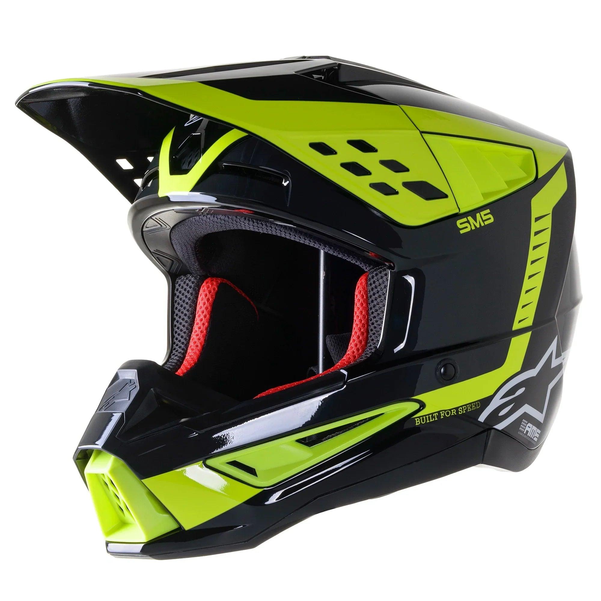 Alpinestars SM5 Beam Black/Anthracite/Yellow Fluo Glossy Helmet