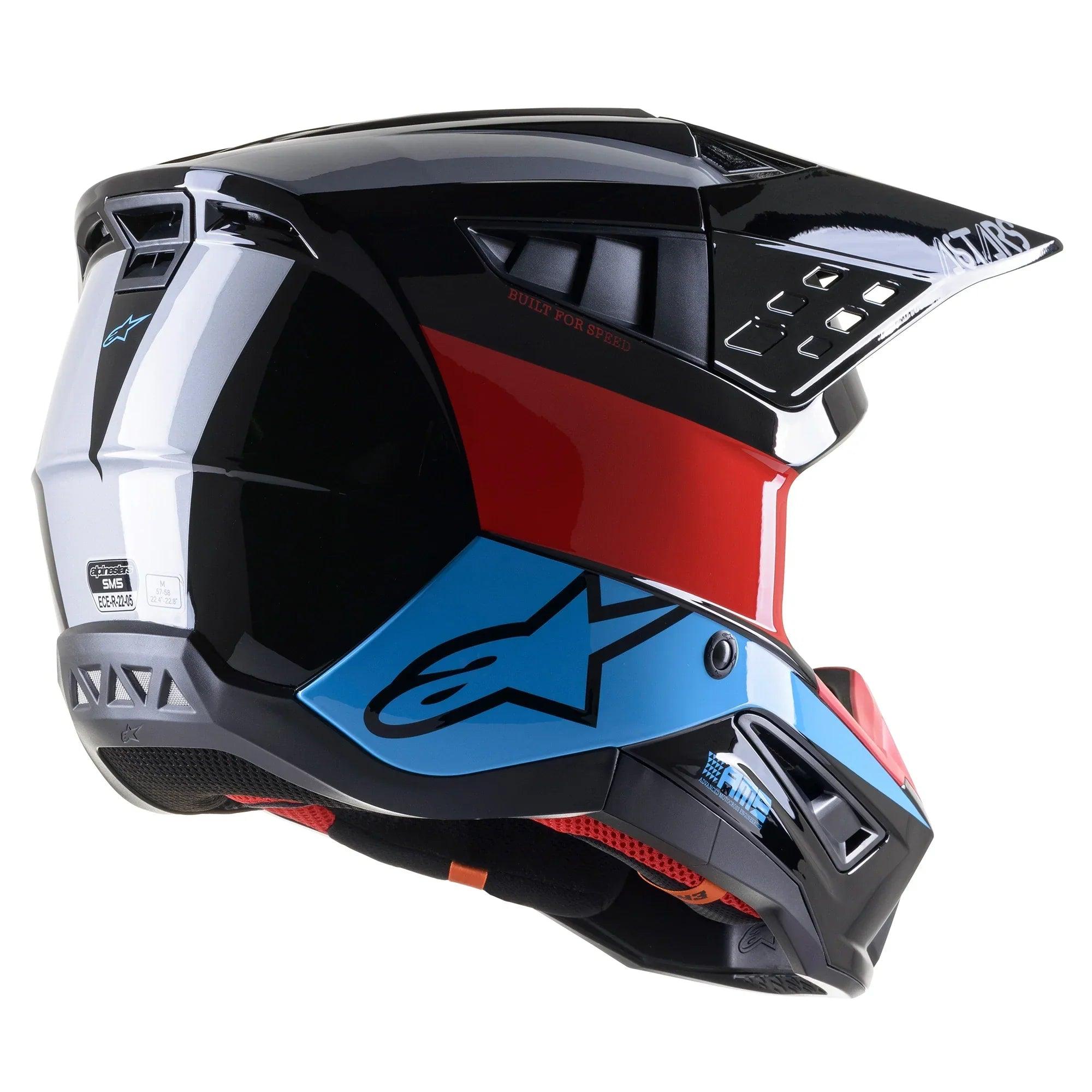 Alpinestars SM5 Bond Black/Red/Cyan Glossy Helmet