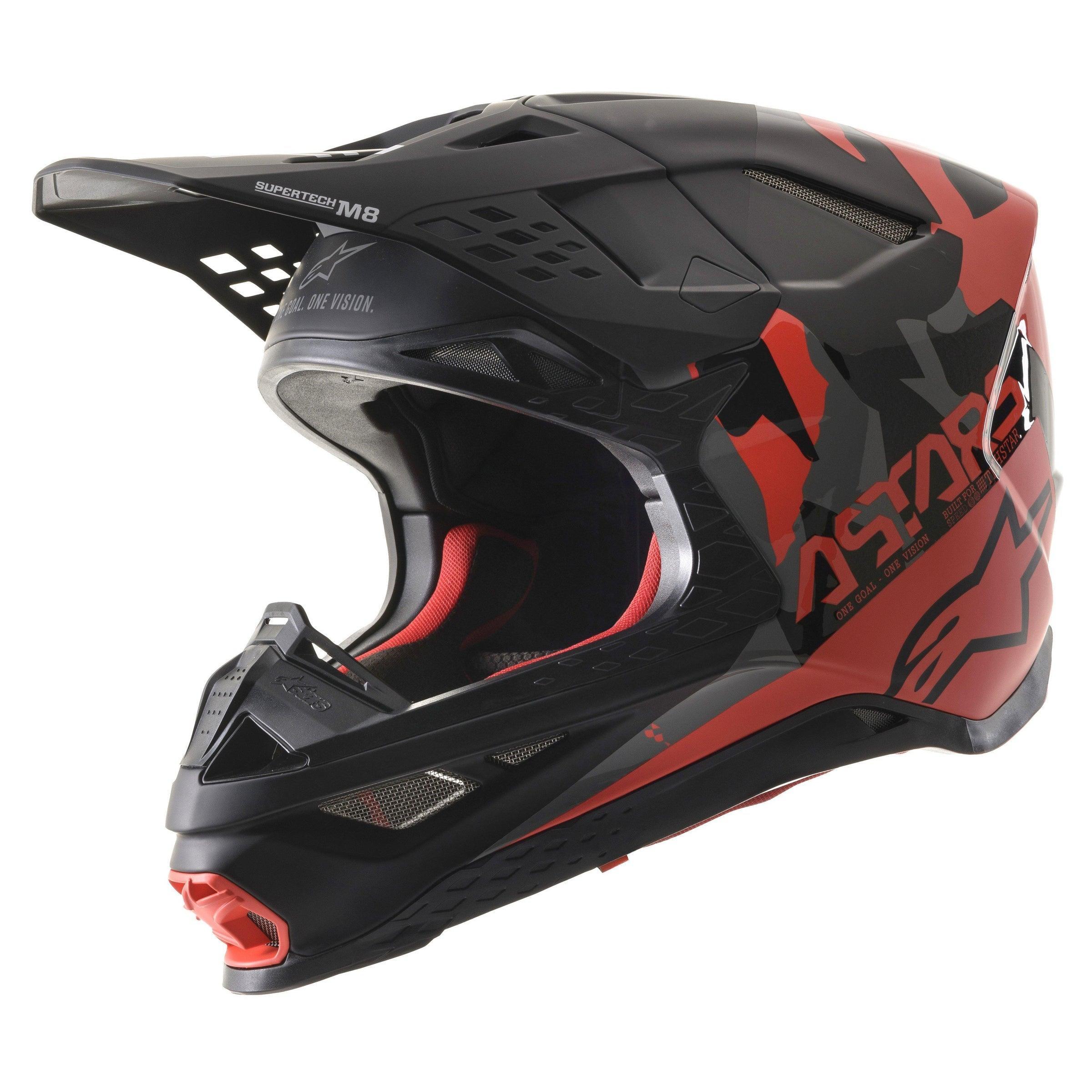 Alpinestars Supertech M8 Echo Black/Gray/Red Fluo Helmet