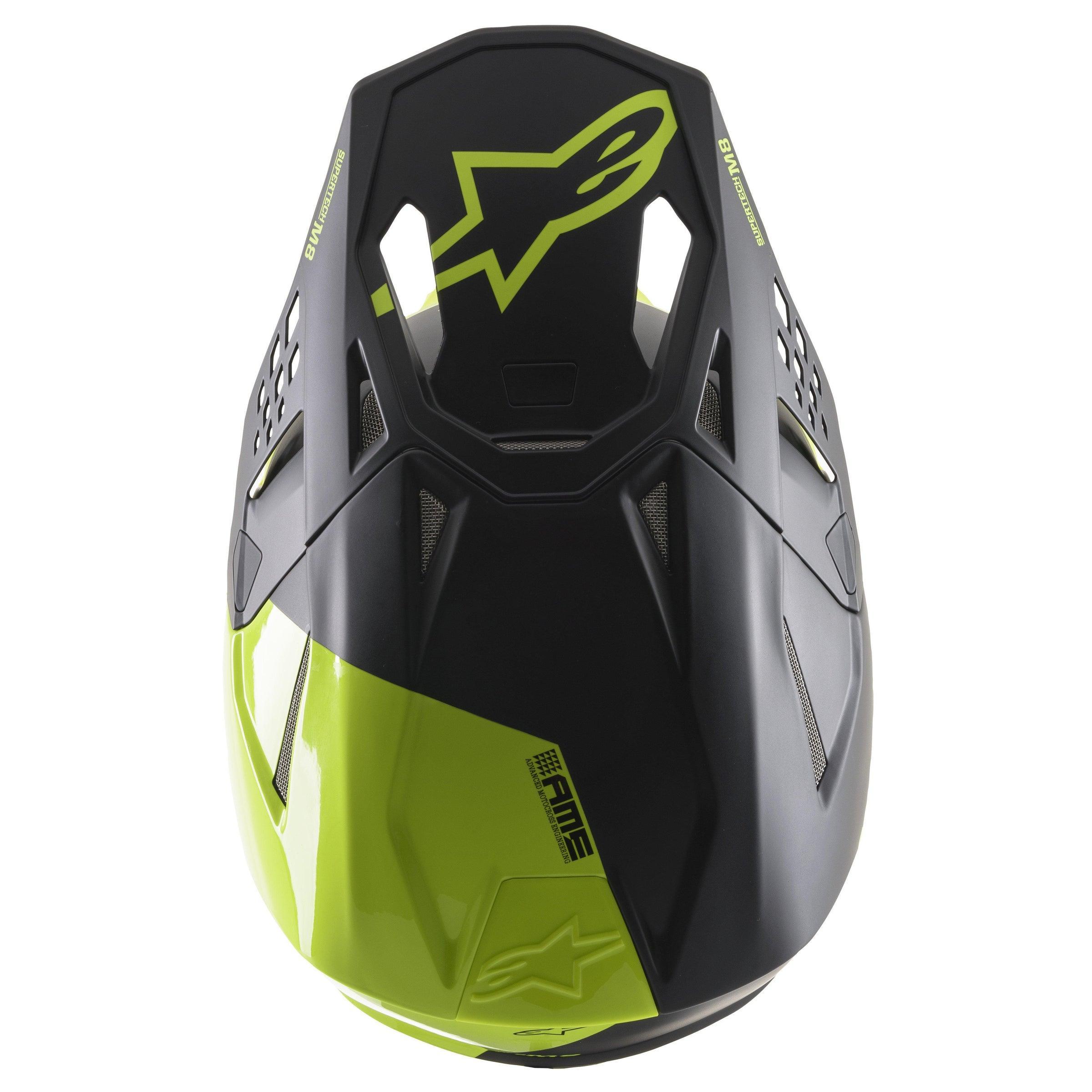 Alpinestars Supertech M8 Echo Black/Yellow Fluorescent Matte & Glossy Helmet