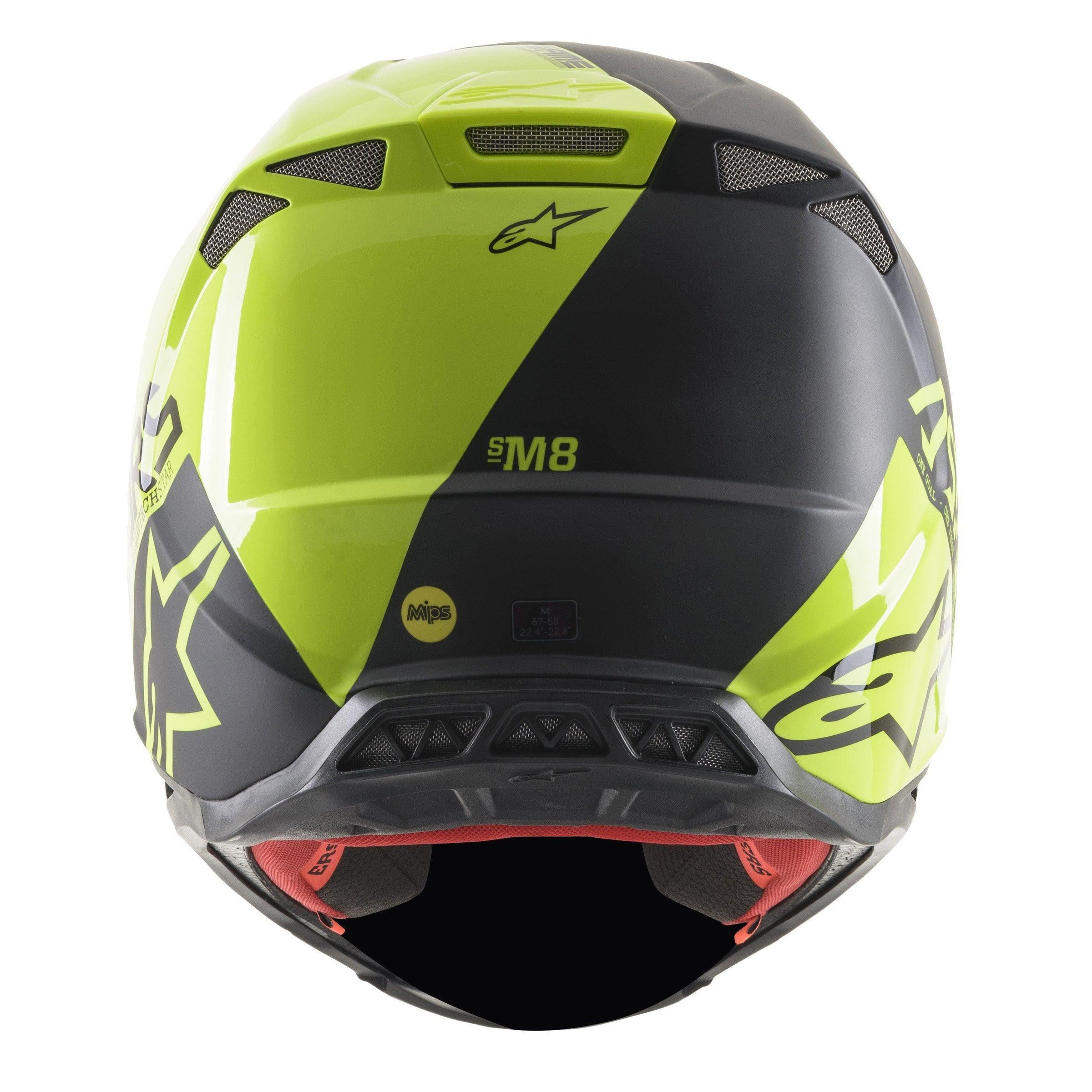 Alpinestars Supertech M8 Echo Black/Yellow Fluorescent Matte & Glossy Helmet