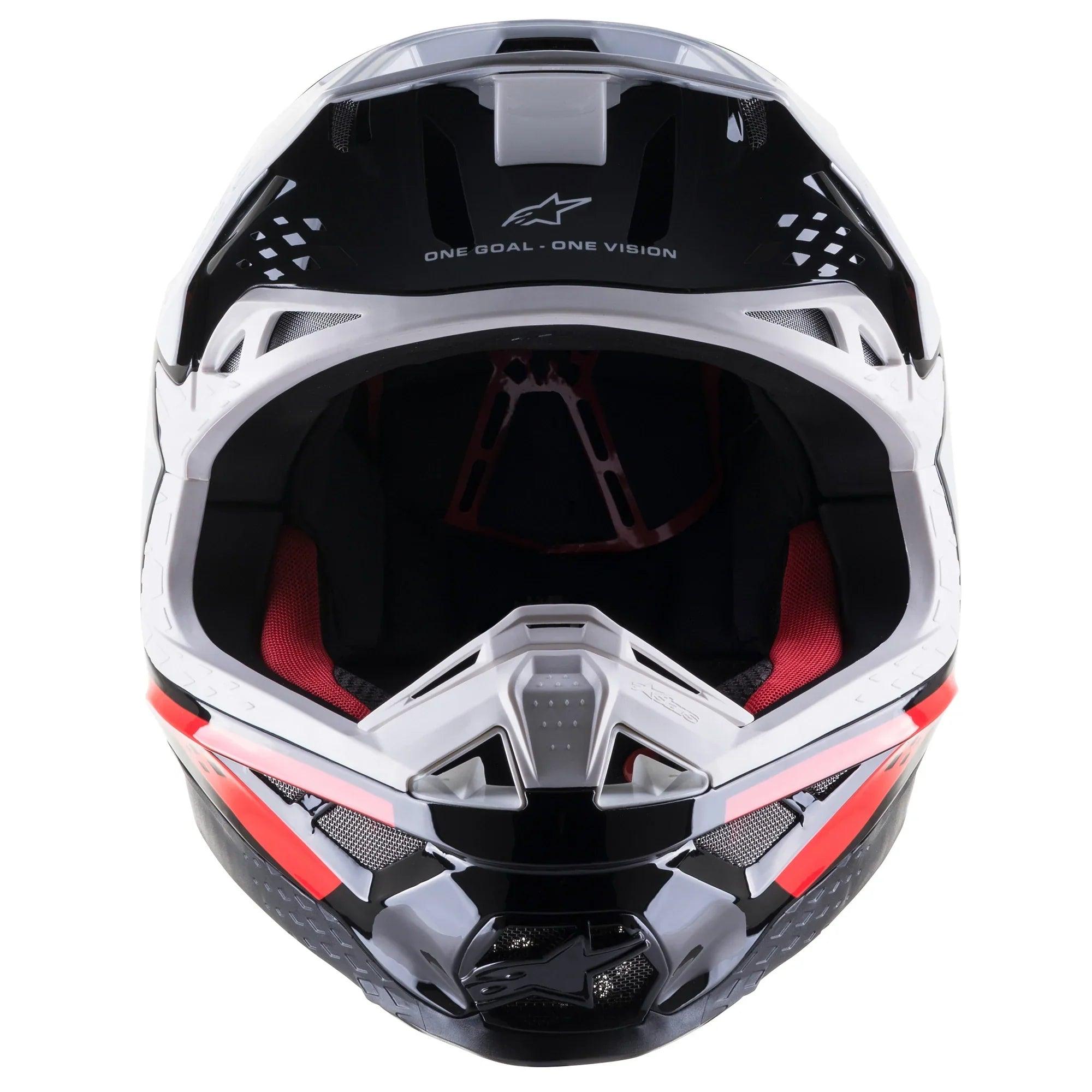 Alpinestars Supertech M8 Factory Black/White/Red Fluo Glossy Helmet
