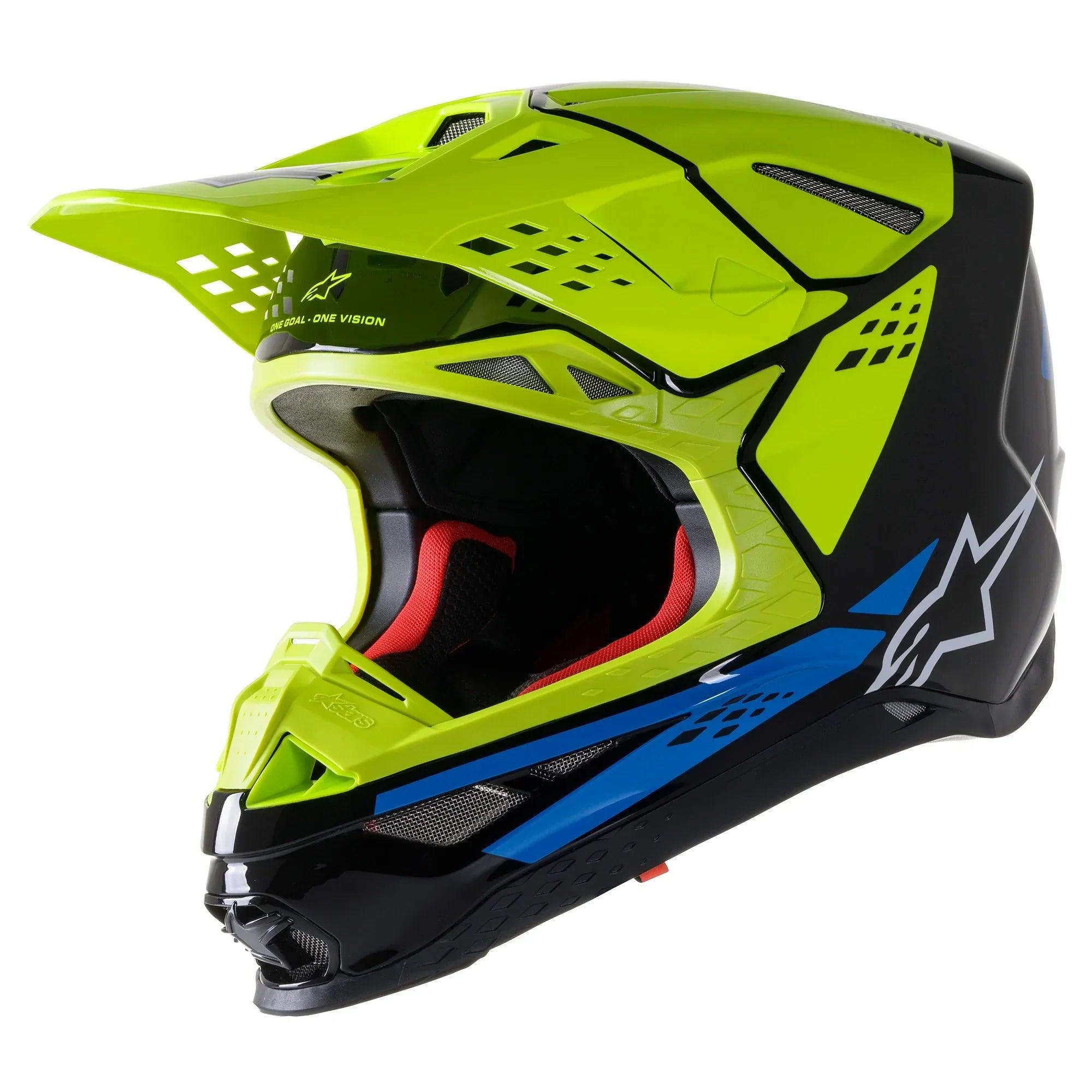 Alpinestars Supertech M8 Factory Black/Yellow Fluo/Blue Glossy Helmet