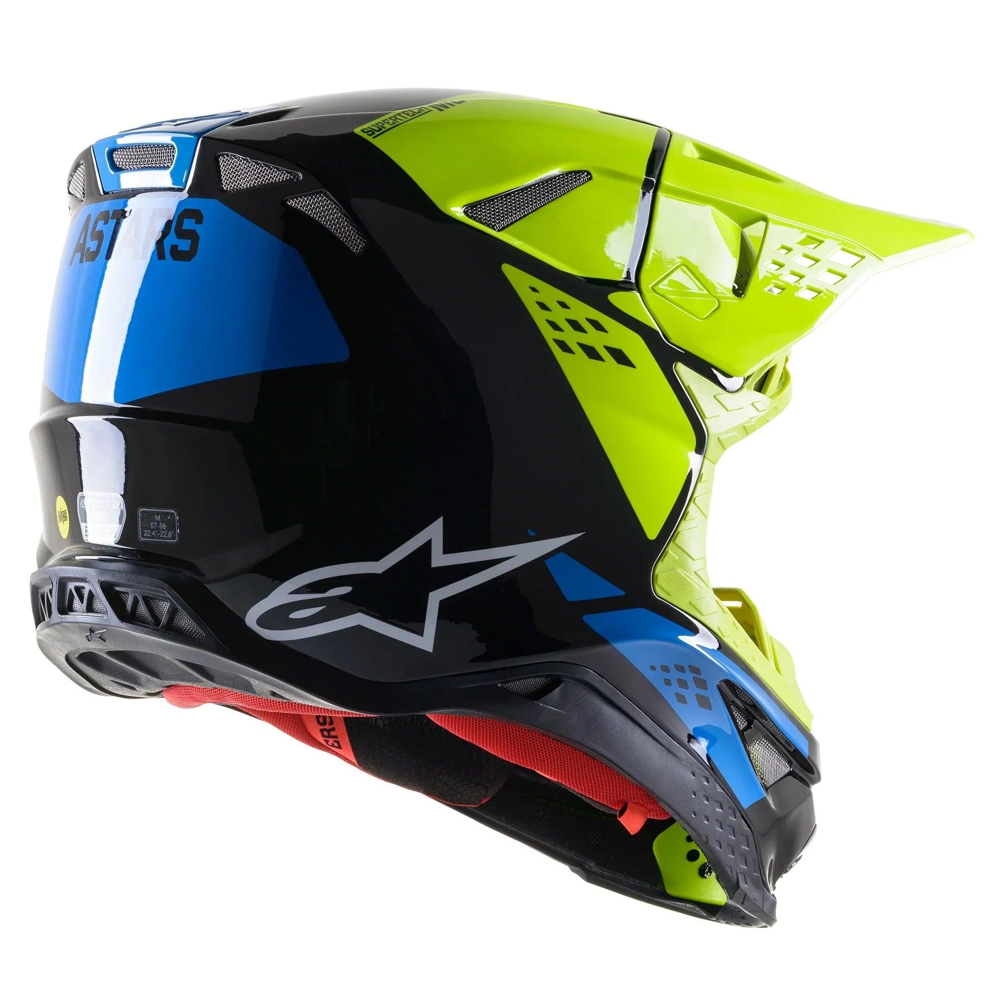 Alpinestars Supertech M8 Factory Black/Yellow Fluo/Blue Glossy Helmet