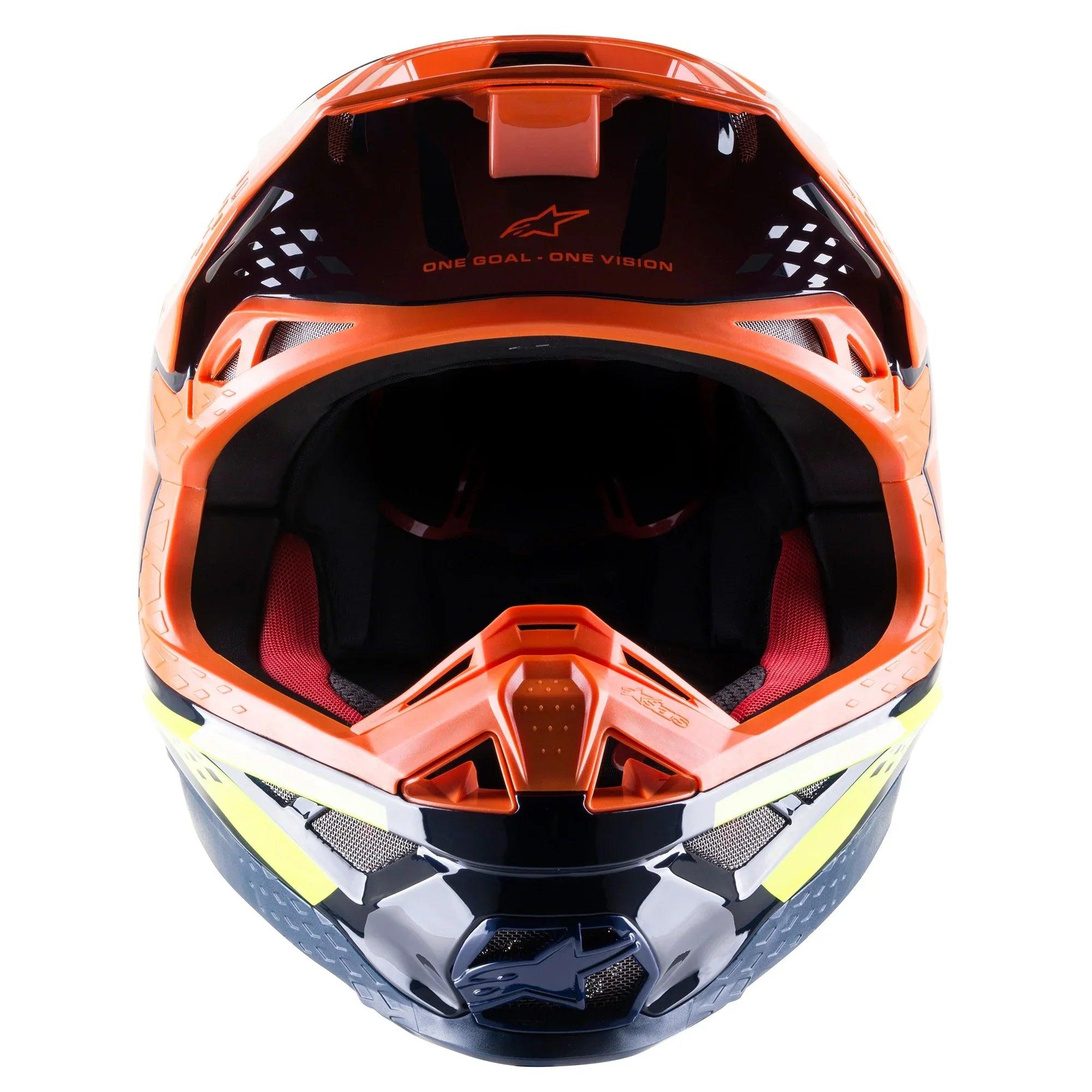 Alpinestars Supertech M8 Factory Dark Blue/Orange/Yellow Fluo Helmet